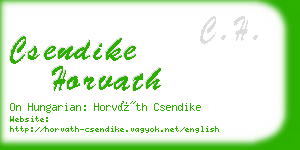 csendike horvath business card